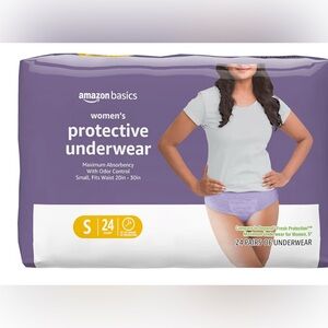 Amazon Basics Maximum Absorbency Incontinence Underwear Size S 24 Count